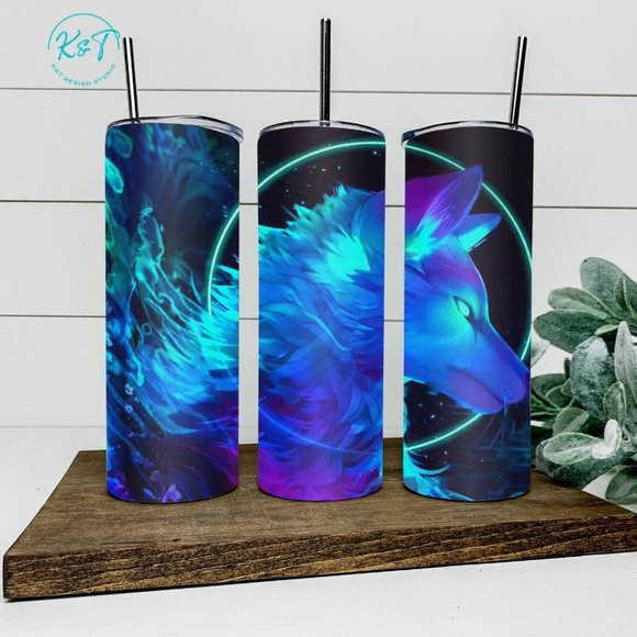 Wolf - Wolf Howling - Full Moon - Spirit Animal - Tumbler - Gift - Picture 1 of 1